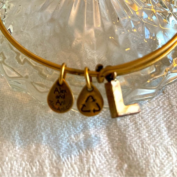 Alex and Ani “L” Charm Bangle - Picture 3 of 4